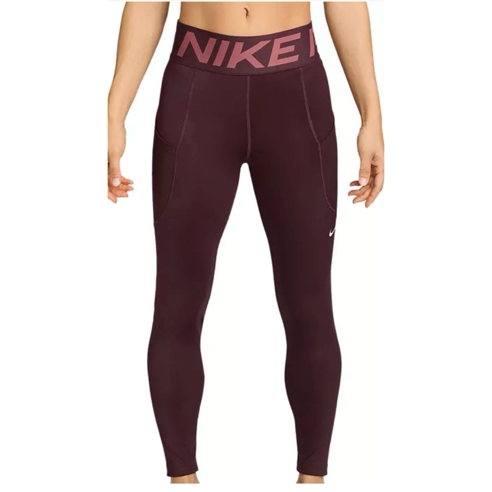 Nike Women's Pro Sculpt High-Waisted 7/8 Leggings Burgundy XS